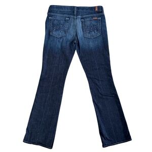 7 for all Mankind A Pocket women’s Y2K Blue Jeans sz 30 rhinestones boot cut 867